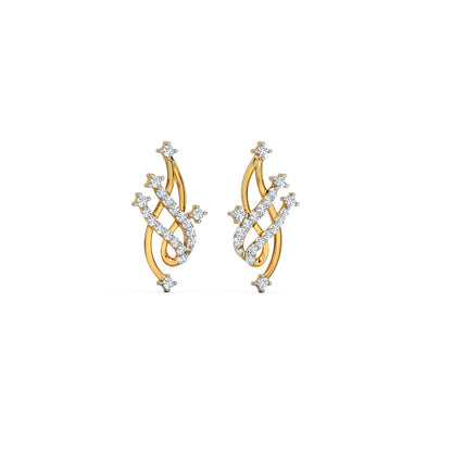Twirling Laya Diamond Stud Earrings