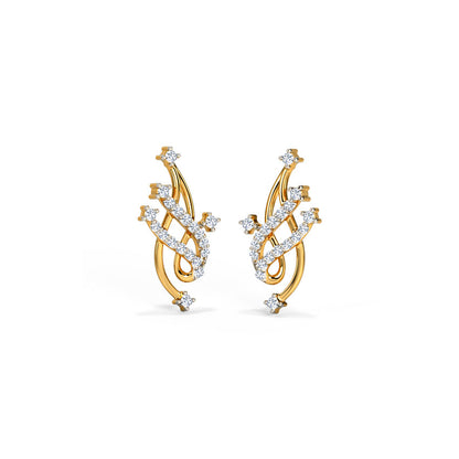 Twirling Laya Diamond Stud Earrings