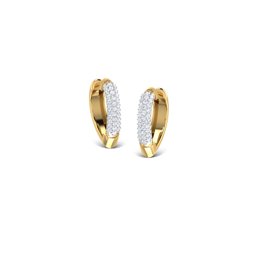 Vivid Gleam Diamond Hoop Earrings