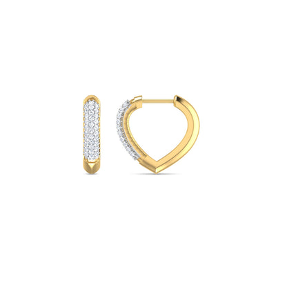 Vivid Gleam Diamond Hoop Earrings