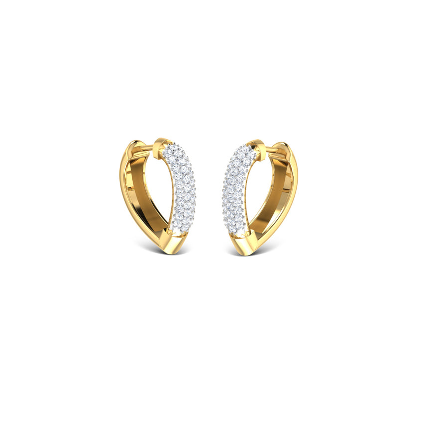 Vivid Gleam Diamond Hoop Earrings