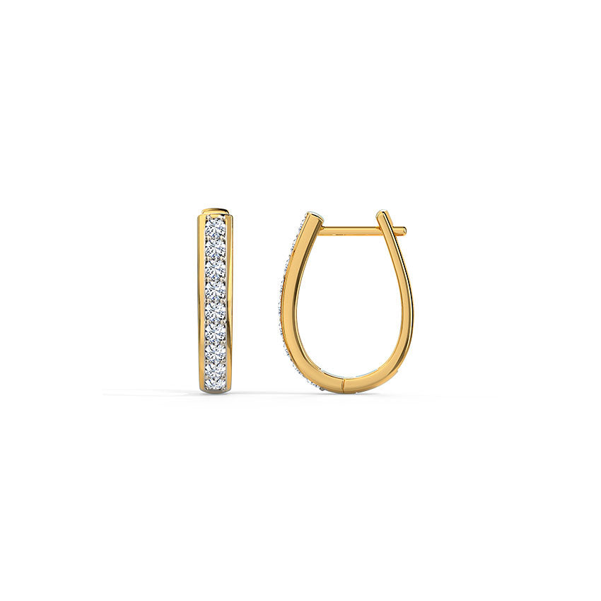 Evelina Twinkling Diamond Hoop Earrings