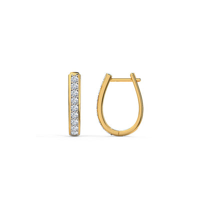 Evelina Twinkling Diamond Hoop Earrings