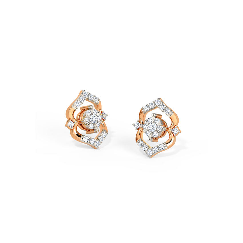 Ornella Regal Diamond Stud Earrings