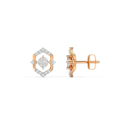 Ornella Regal Diamond Stud Earrings