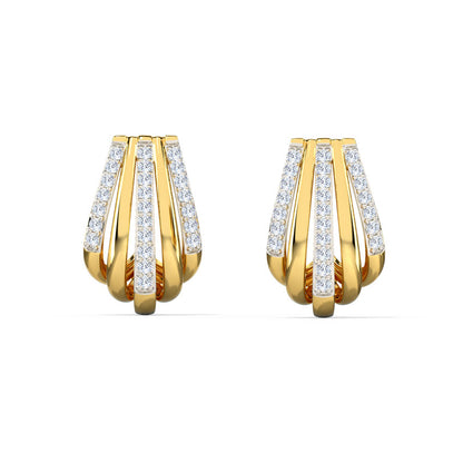 Quinton Linear Diamond Hoop Earrings