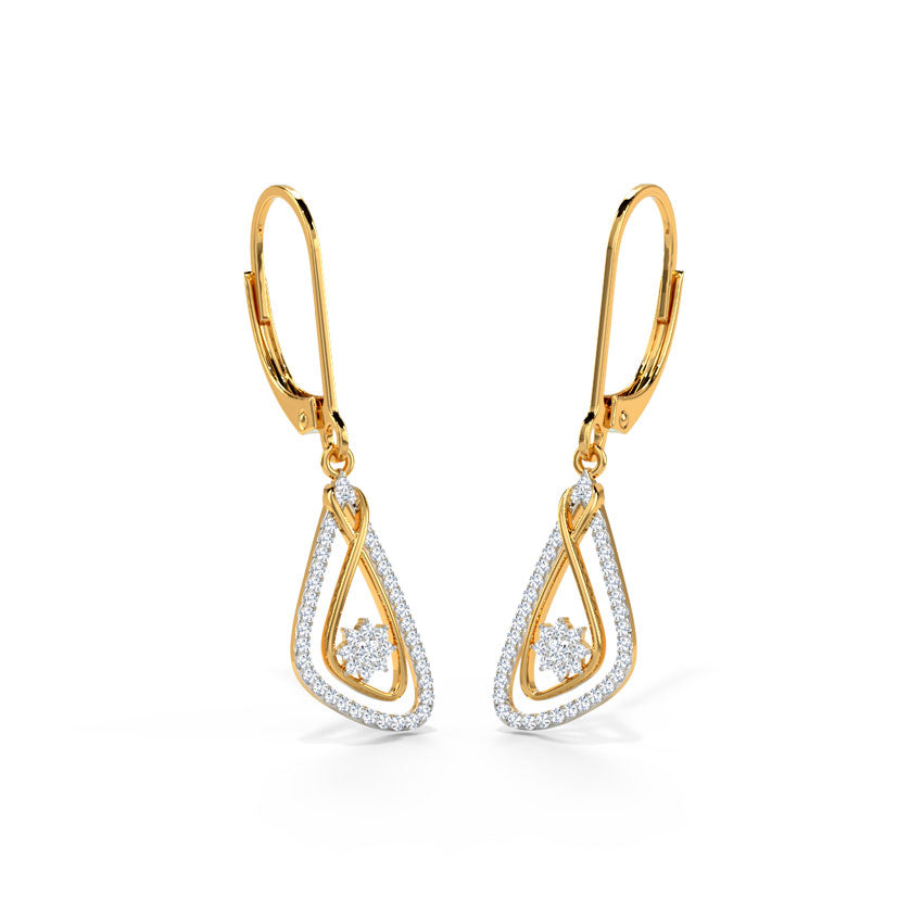 Triad Diamond Drop Earrings