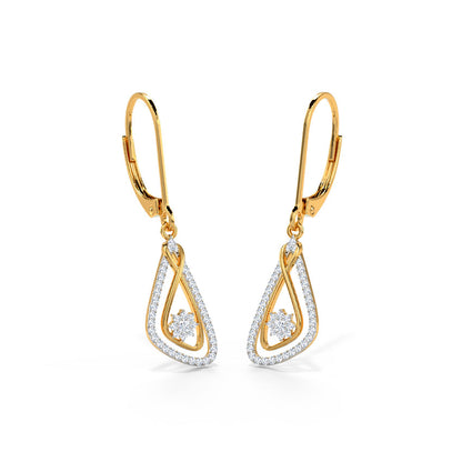 Triad Diamond Drop Earrings