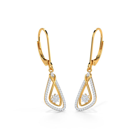 Triad Diamond Drop Earrings