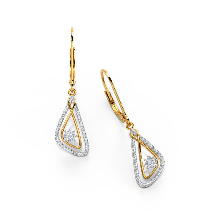 Triad Diamond Drop Earrings