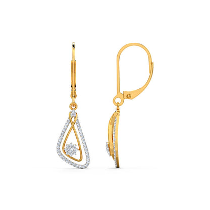 Triad Diamond Drop Earrings