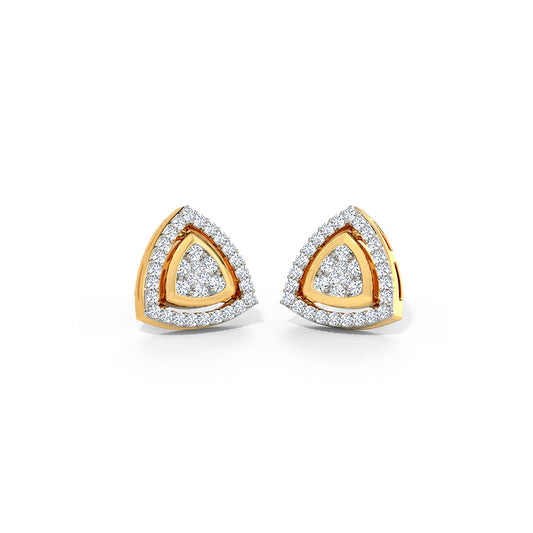 Lillian Triangular Diamond Stud Earrings