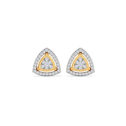 Lillian Triangular Diamond Stud Earrings