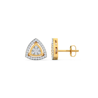 Lillian Triangular Diamond Stud Earrings