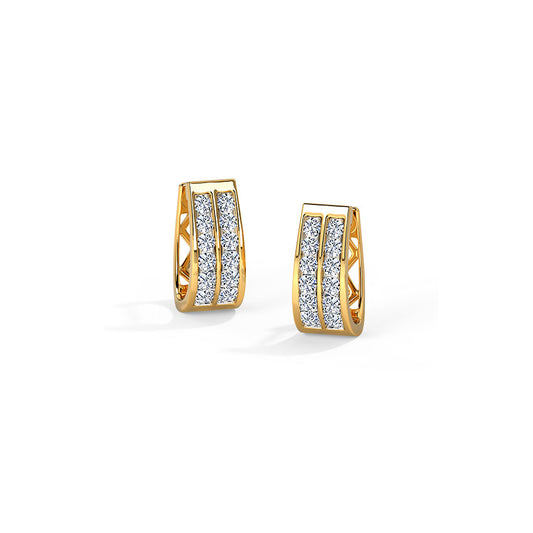 Nicolette Glint Diamond Hoop Earrings