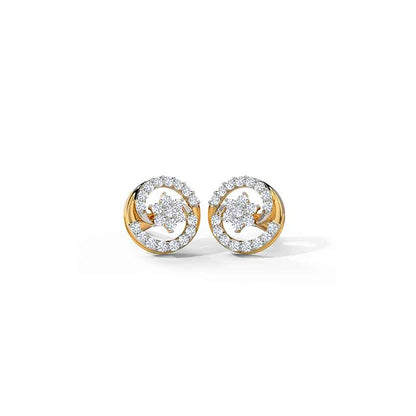 Joyful Cluster Diamond Stud Earrings