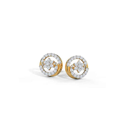 Joyful Cluster Diamond Stud Earrings