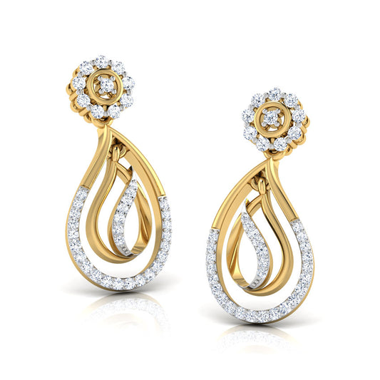 Paisley Diamond Drop Earrings