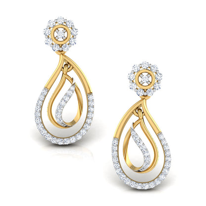Paisley Diamond Drop Earrings