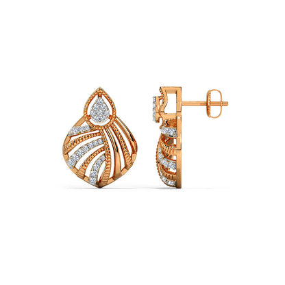 Glitzy Glory Diamond Stud Earrings