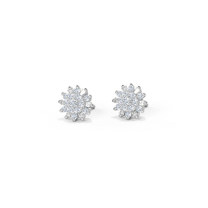 Jasmine Cluster Diamond Stud Earrings