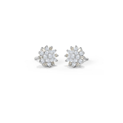 Jasmine Cluster Diamond Stud Earrings