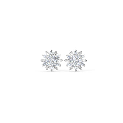 Jasmine Cluster Diamond Stud Earrings