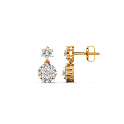 Celina Cluster Diamond Drop Earrings
