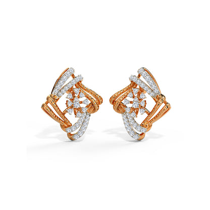 Siena Swirl Diamond Stud Earrings