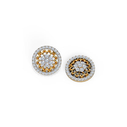 Framed Lily Diamond Stud Earrings