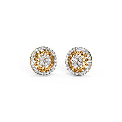 Framed Lily Diamond Stud Earrings