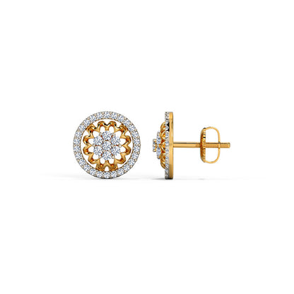 Framed Lily Diamond Stud Earrings