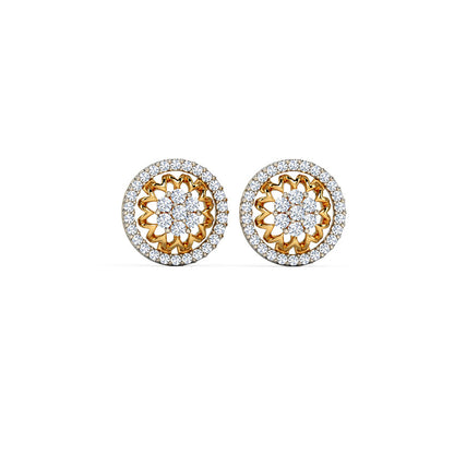 Framed Lily Diamond Stud Earrings