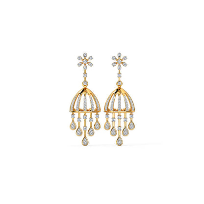 Floral Rain Diamond Drop Earrings