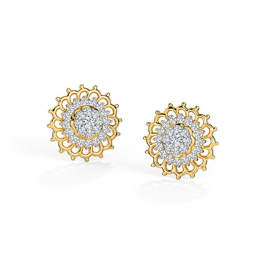 Galactic Diamond Stud Earrings