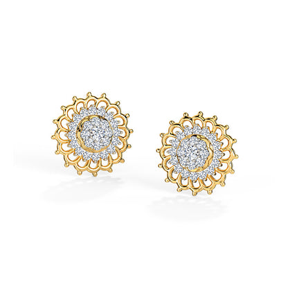 Galactic Diamond Stud Earrings