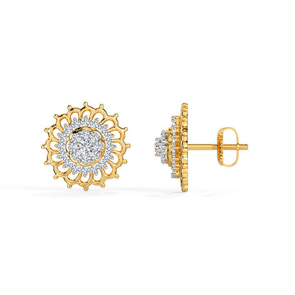 Galactic Diamond Stud Earrings