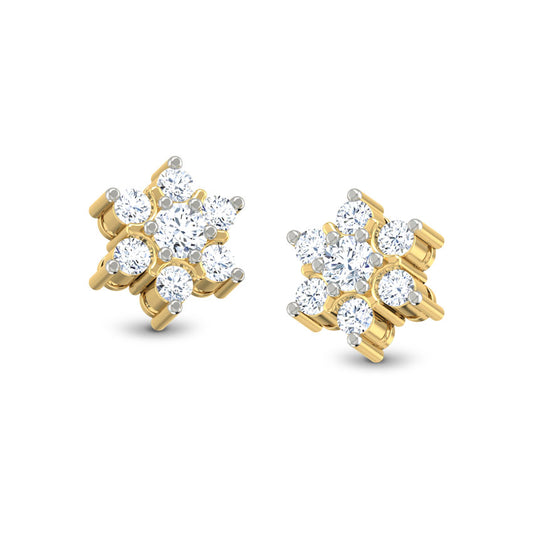 Luna White Lantha Diamond Stud Earrings