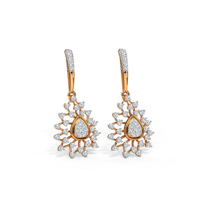 Lava Diamond Drop Earrings