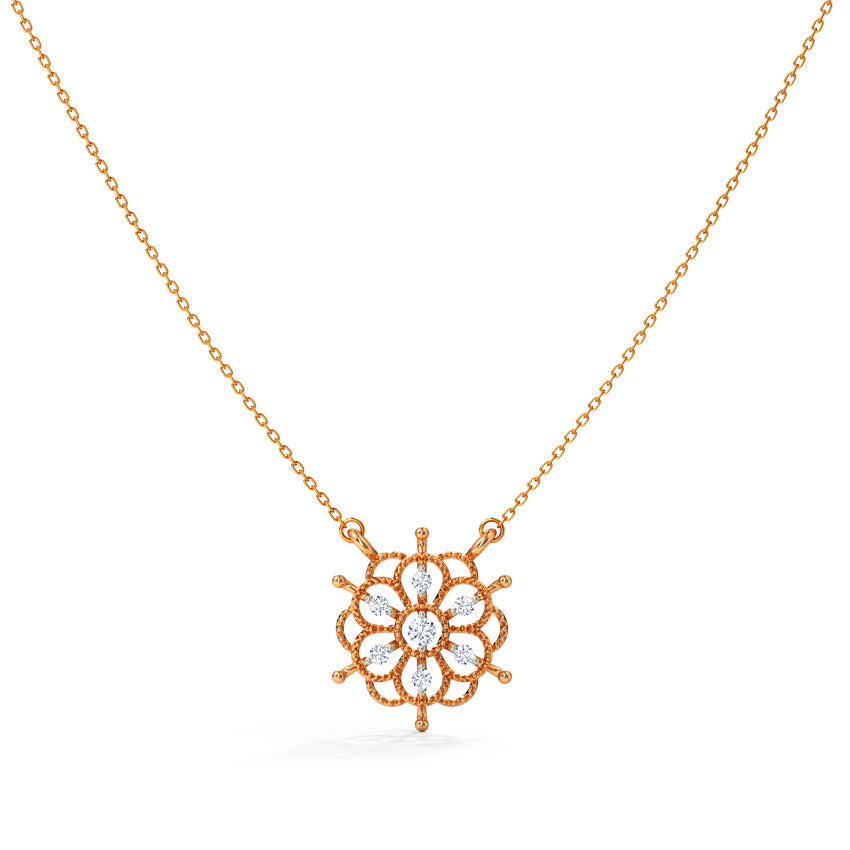 Ornate Blossom Diamond Necklace