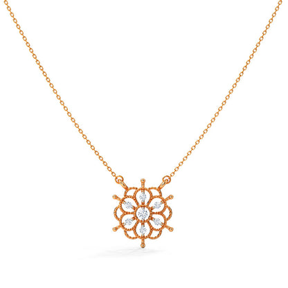 Ornate Blossom Diamond Necklace