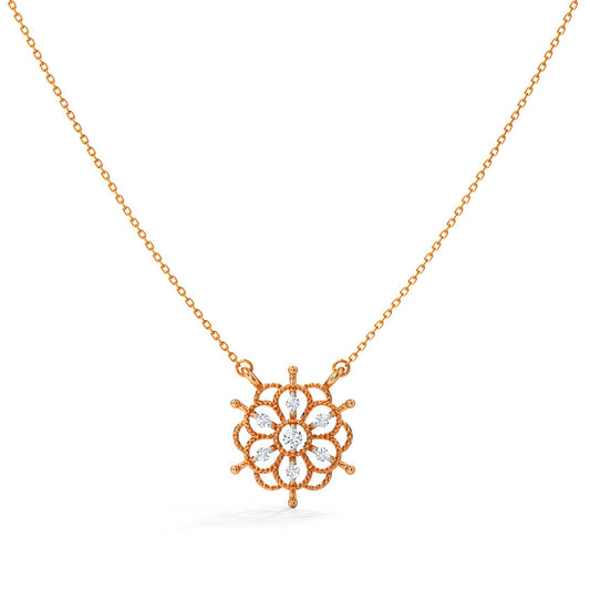 Ornate Blossom Diamond Necklace