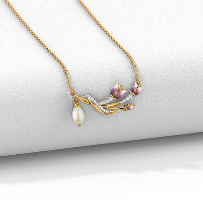 Oliviera Tulip Pearl Necklace