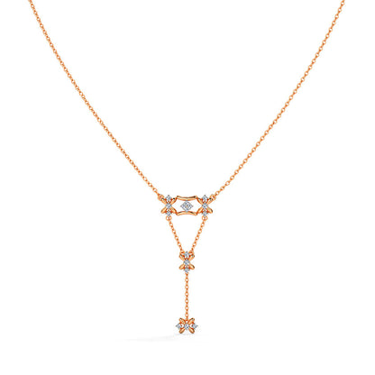 Larissa Flora Diamond Lariat Necklace