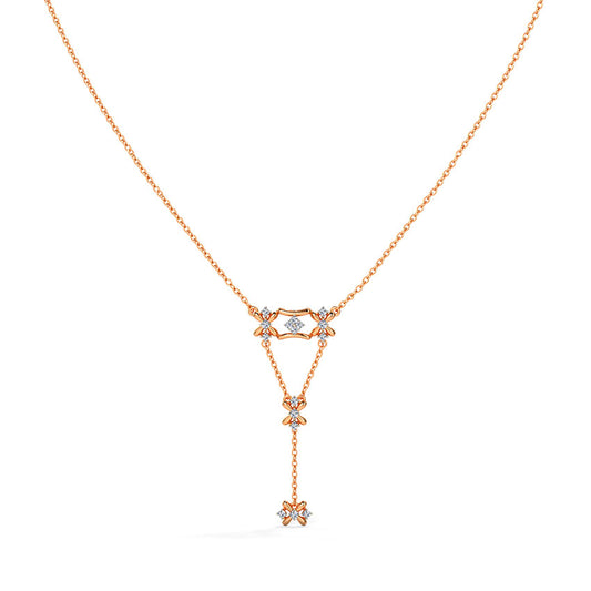 Larissa Flora Diamond Lariat Necklace