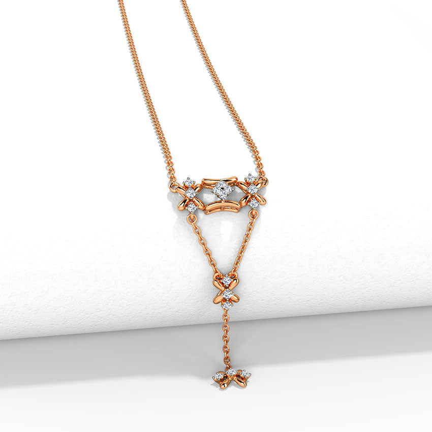 Larissa Flora Diamond Lariat Necklace