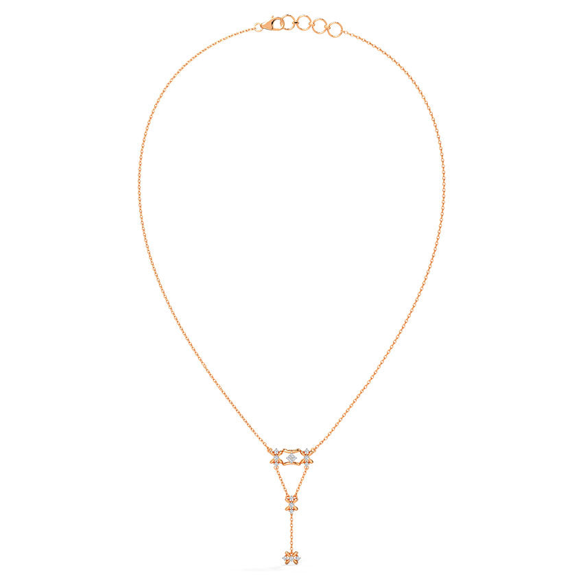 Larissa Flora Diamond Lariat Necklace