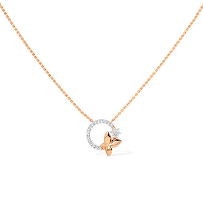 Fluttering Moth Diamond Necklace