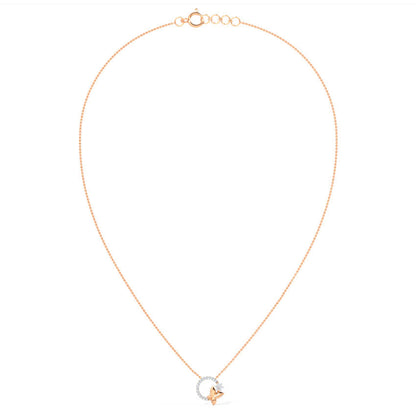 Fluttering Moth Diamond Necklace