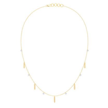 Linear Fine Line Diamond Necklace